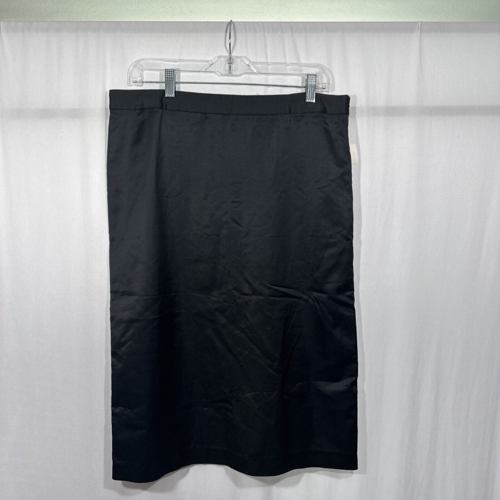 NEW‎ Ports 1961 [ 12 ] Satin Like Pencil Skirt in Black